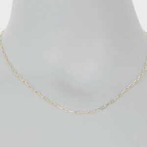 Argento Vivo gold-plated paperclip necklace NWT